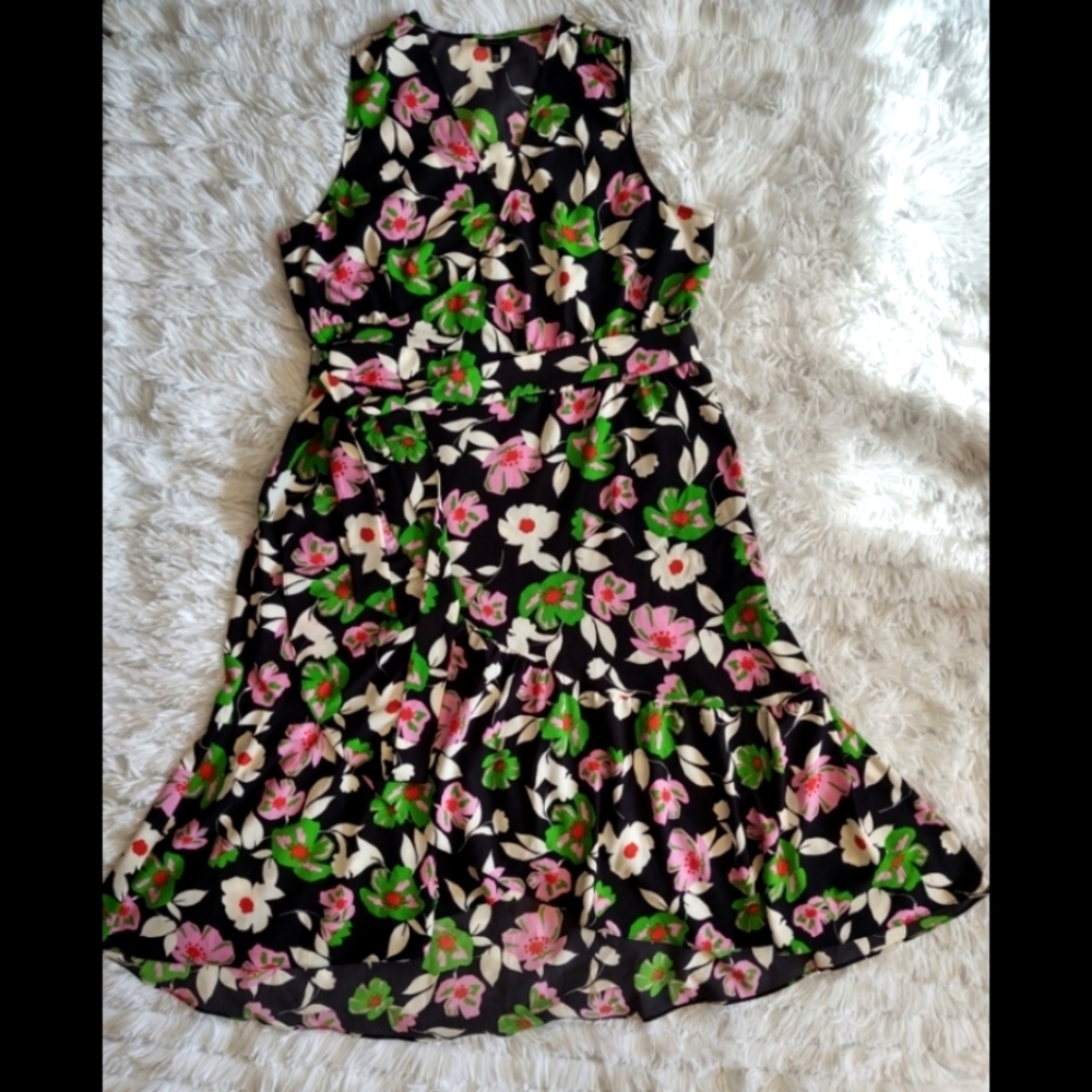 Who What Wear ruffle high-low hem wrap dress  XXL